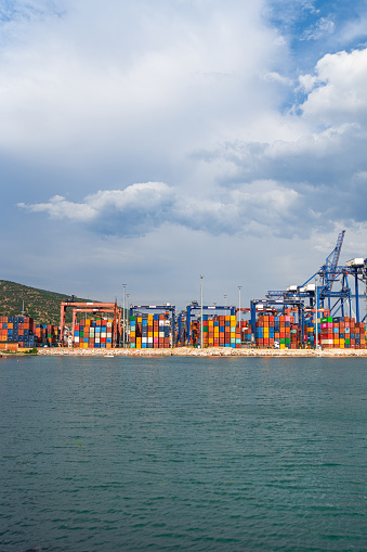 Export port view from beach