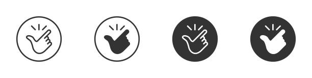 Easy icon, finger snapping sign. Vector illustration. Easy icon, finger snapping sign. Vector illustration initial coin offering stock illustrations