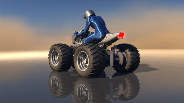 big wheel car on white background