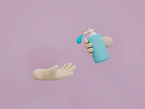 istock 3d caartoon coronavirus prevention concept. 1402502941