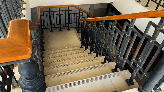 the stairs that lead to the ground floor