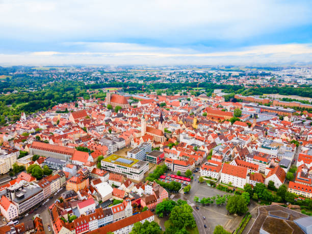 istock Ingolstadt old town aerial panoramic view 1402506289