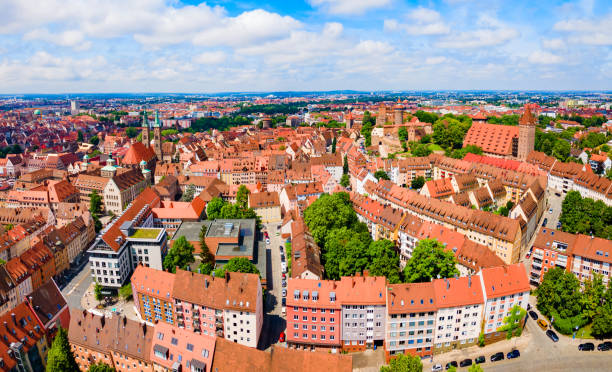 istock Nuremberg old town aerial panoramic view 1402506334