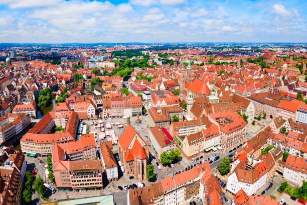 istock Nuremberg old town aerial panoramic view 1402506336