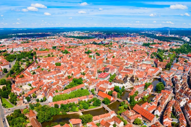 istock Nuremberg old town aerial panoramic view 1402506348