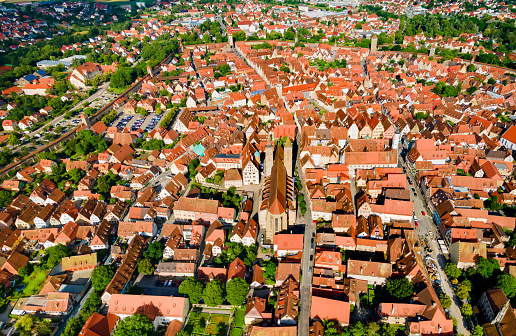 Rothenburg ob der Tauber aerial view