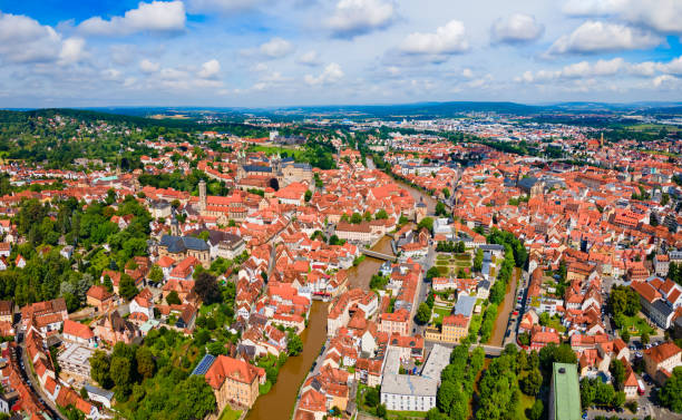 istock Bamberg old town aerial panoramic view 1402506408