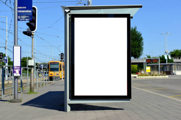 istock composite image of bus shelter at a bus stop. background for mock-up 1402507501