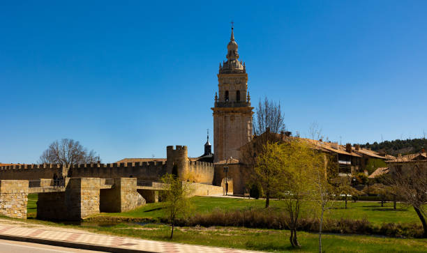 istock Burgo de Osma Cathedral, landscape under blue sky 1402509363