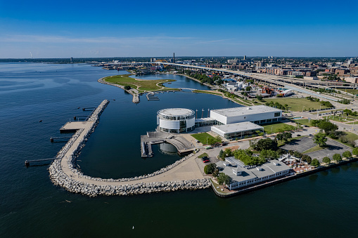 Discovery World Science & Tech. Center on Lake Michigan waterfront.