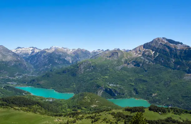 Photo of Lanuza and Bubal reservoirs in the Tena Valley, Pyrenees of Huesca.