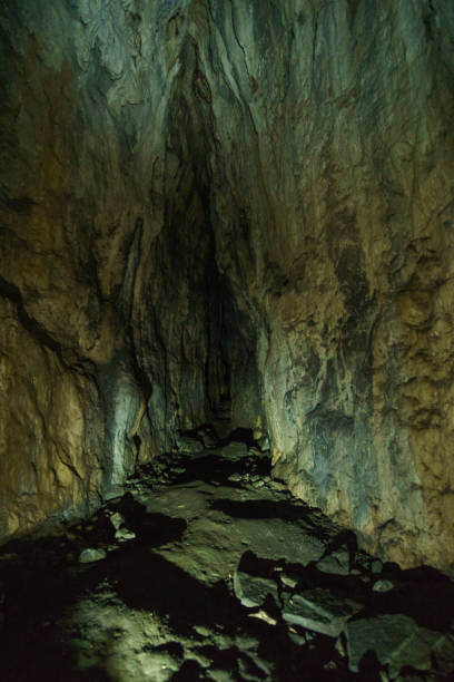 istock rock formation crevice inside cave Grosse Burghoehle, Balve Sauerland, Germany 1402512766