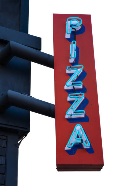 istock Isolated Retro Neon Pizza Sign 1402514487
