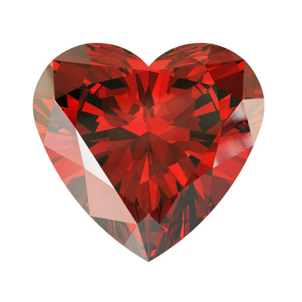istock Heart-shaped Gemstones, 3D illustration 1402519199