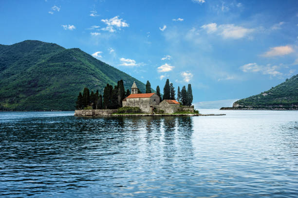 istock Montenegro seascape, Monastery on the island in Perast. 1402520503