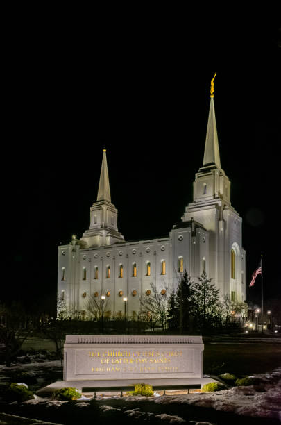 brigham city - temple mormonism salt lake city temple square zdjęcia i obrazy z banku zdjęć