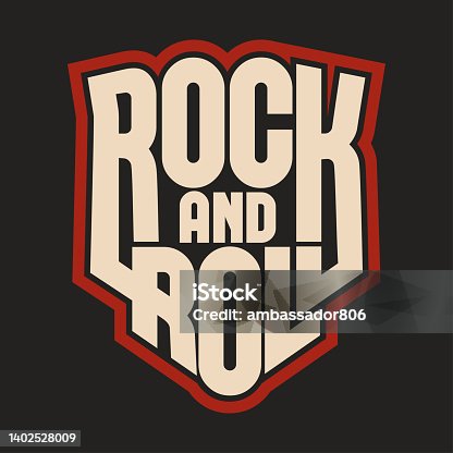 istock Rock lettering, poster or t-shirt design, vector 1402528009