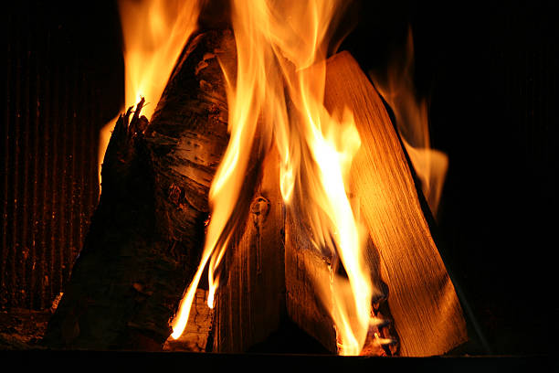 fireplace stock photo