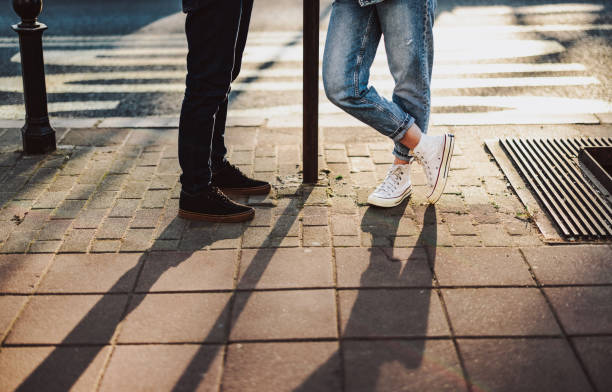istock Unrecognizable Couple Standing Together Outdoors 1402529524