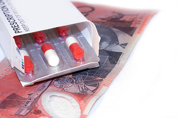 cost of medication stock photo
