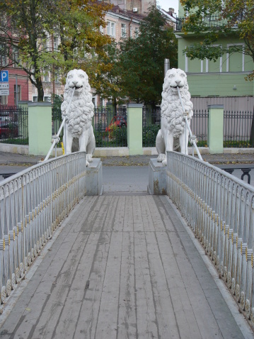 Lion's bridge in St-Petersburg, Russia