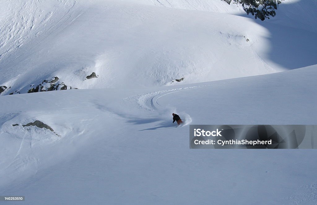 Esculpida Heli esquiador - Royalty-free Ao Ar Livre Foto de stock