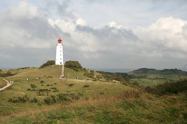 Farol de branco - fotografia de stock