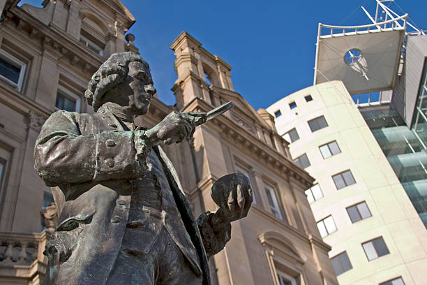 Statue of Joseph Priestley  in the City centre area of Leeds, West Yorkshire