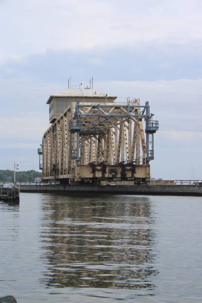 istock Rotating Railroad Bridge over Mystic River 1402544011