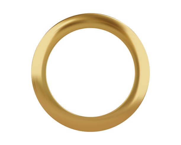 istock Gold metal grommet ring for paper, card, tag, sticker or hanger 1402545947