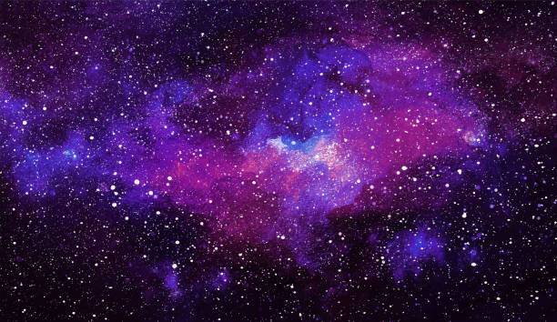 istock Vector cosmic illustration. Beautiful colorful space background. Watercolor Cosmos 1402545969