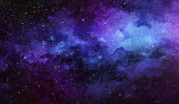 bildbanksillustrationer, clip art samt tecknat material och ikoner med cosmic illustration. beautiful colorful space background. watercolor cosmos - rosenskära