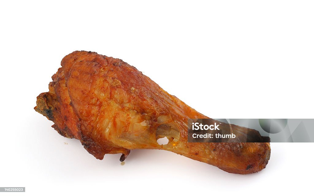 Perna de Frango Frito em fundo branco - Royalty-free Alimentação Não-saudável Foto de stock