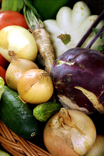Autumn vegetables composition stock photo