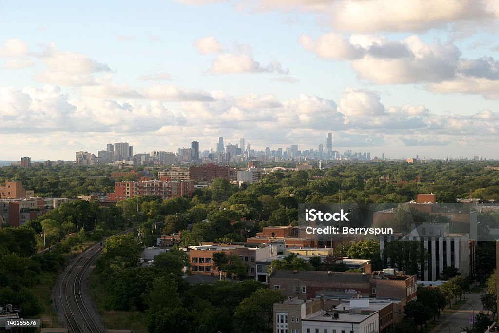 El centro de la ciudad de Chicago en el horizonte - Foto de stock de Chicago - Illinois libre de derechos