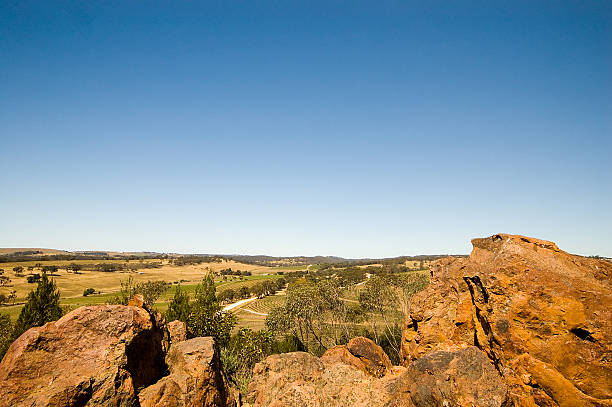 blick vom neagle's rock - county clare valley south australia clare valley stock-fotos und bilder