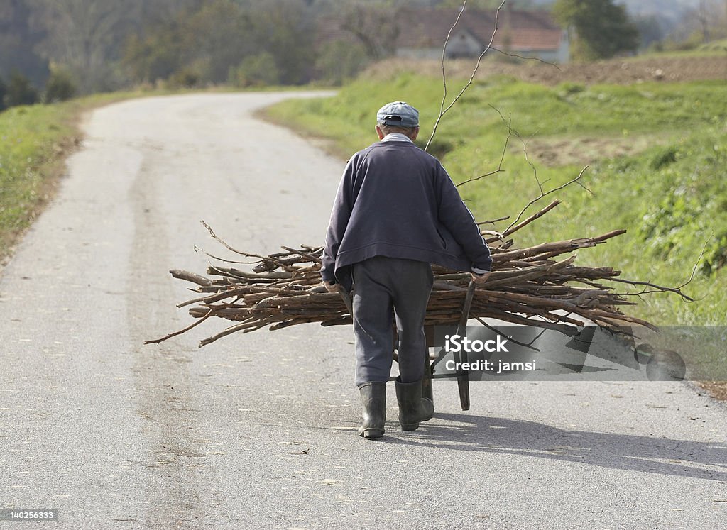 Fogo madeira de transporte - Foto de stock de Adulto royalty-free