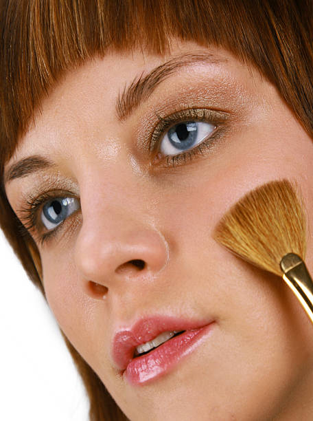 Gold makeup stock photo