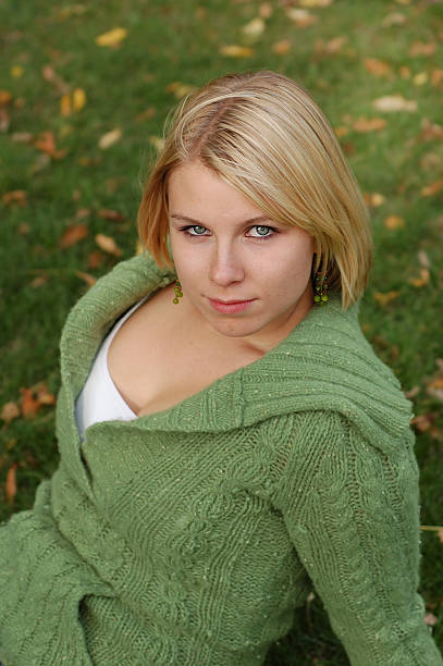 Beautiful young woman stock photo
