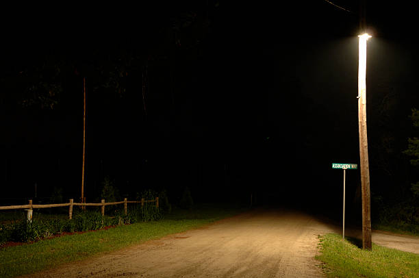 Streetlamp in Vermont stock photo