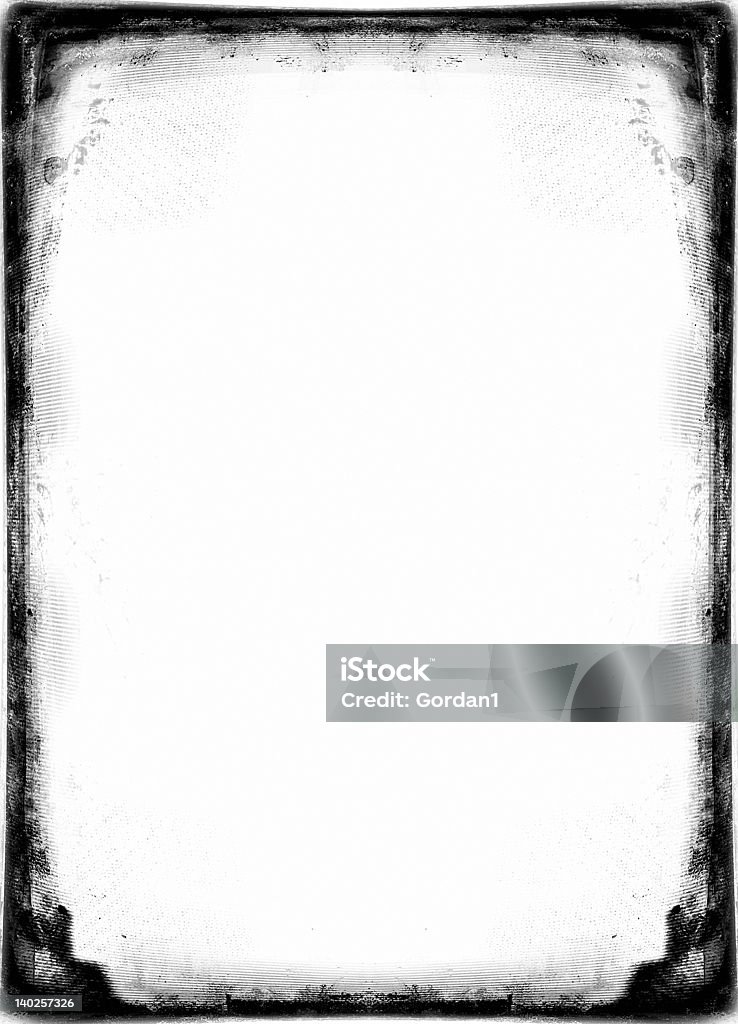 Grunge confine sopra bianco - Foto stock royalty-free di Antico - Vecchio stile