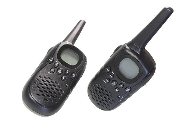 istock Pair of isolated UHF handsets 140257475