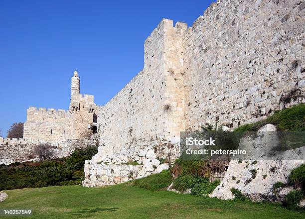 Jerusalem Alten Stadtmauer Stockfoto und mehr Bilder von Alt - Alt, Altstadt, Davidsturm