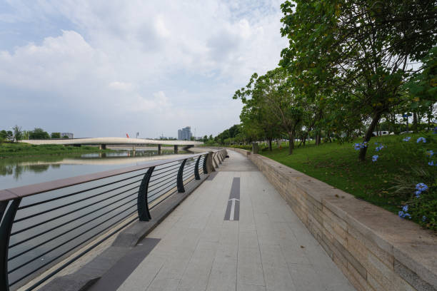 istock Sunny riverside modern Chengdu City 1402575782