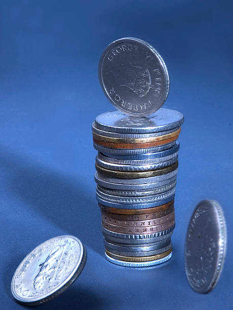 Pile of Coins stock photo