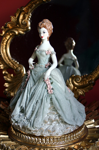 A porcelain doll made in the 1950s.