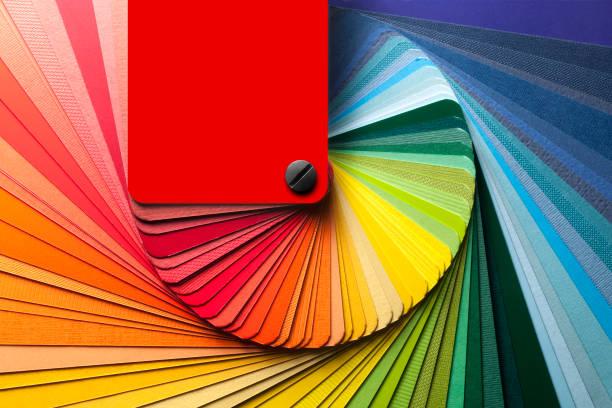 colour swatches book - color swatch print color image spectrum imagens e fotografias de stock