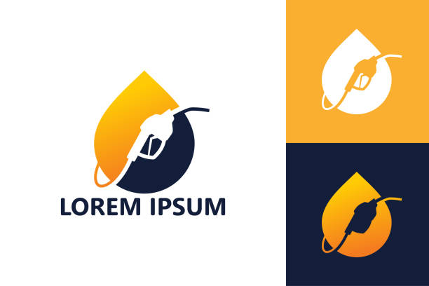 ilustrații de stoc cu motorina logo-ul șablon vector de proiectare - garaj