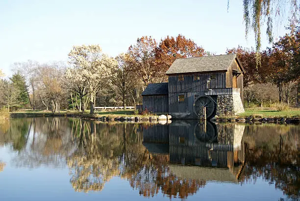 Photo of Old Grain Mill and Water Wheel