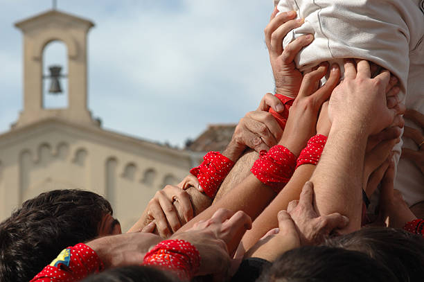 castellers - castellers stock-fotos und bilder